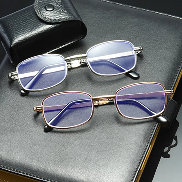 Оправа для очков складные очки для чтения квадратные очки Оптические очки Лидер продаж 2022 женские металлические очки