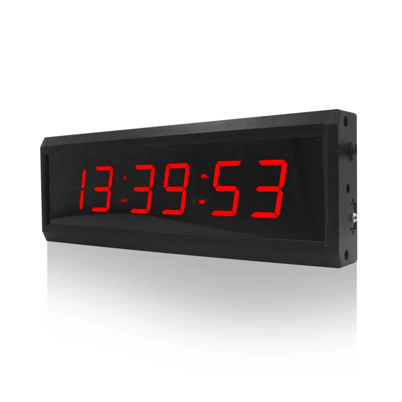 [Jinling shiyin]1.8' 6Red Led Count Down Lap Timer with 12/24H Electronic Digital Led Wall Clock