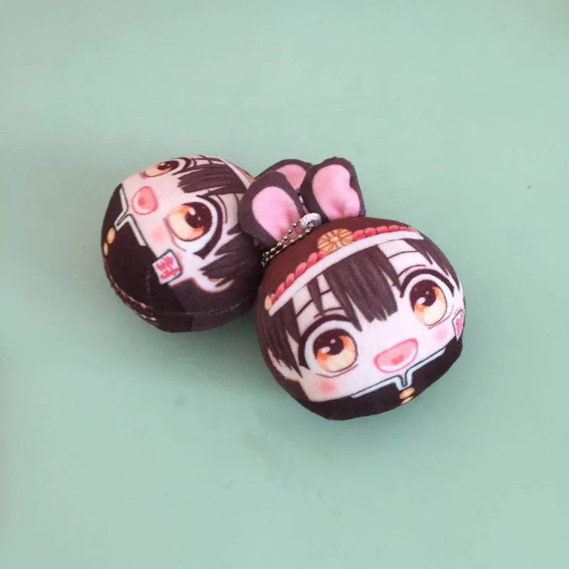 Juno Creative squishy  squeak manjuubead filling/coton filling squeaker custom round plush keychain