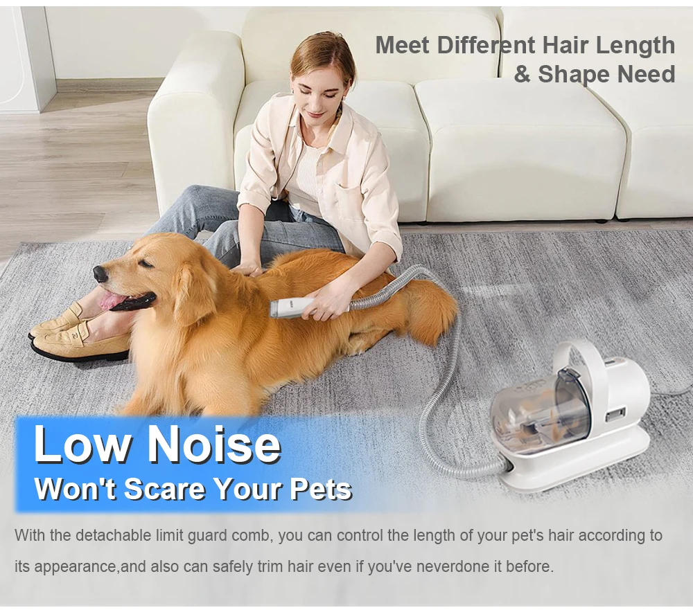 2025 High quality Multi-function Pet Hair Cleaner Vacuum Hair Shaver Brush Pet Cleaner Grooming Kit for Dogs and Cats
