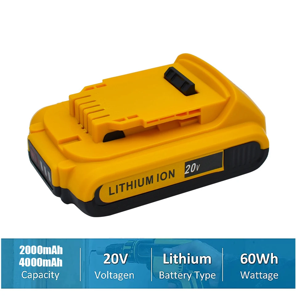 Applicable to DEW18V20V power tool DCD996 lithium battery DCB118 hand drill rechargeable battery pack