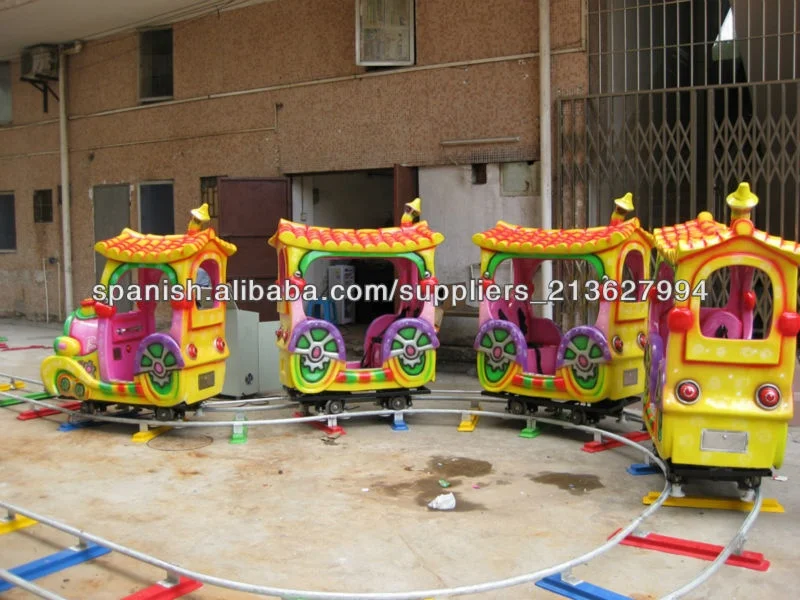 Lovely kids electric train amusement park electric train rides electric track train for sale Customized 4 Carriages 14 Seats