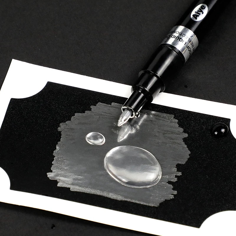 Metallic Mirror Silver Marker Pen Art Paint Markers Liquid Chrome Pigment Pens Waterproof Reflective Metal Effect Craftwork Pen
