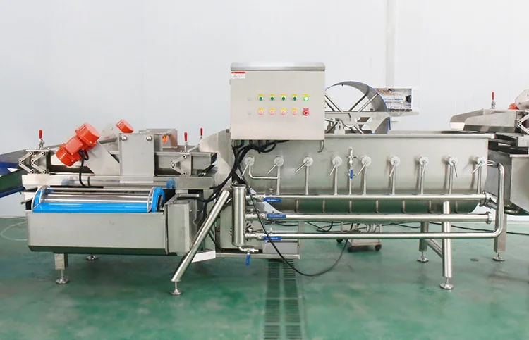 Automatic Vegetable & Fruit Cutting Washing Production Line, Salad Vegetable Processing Line