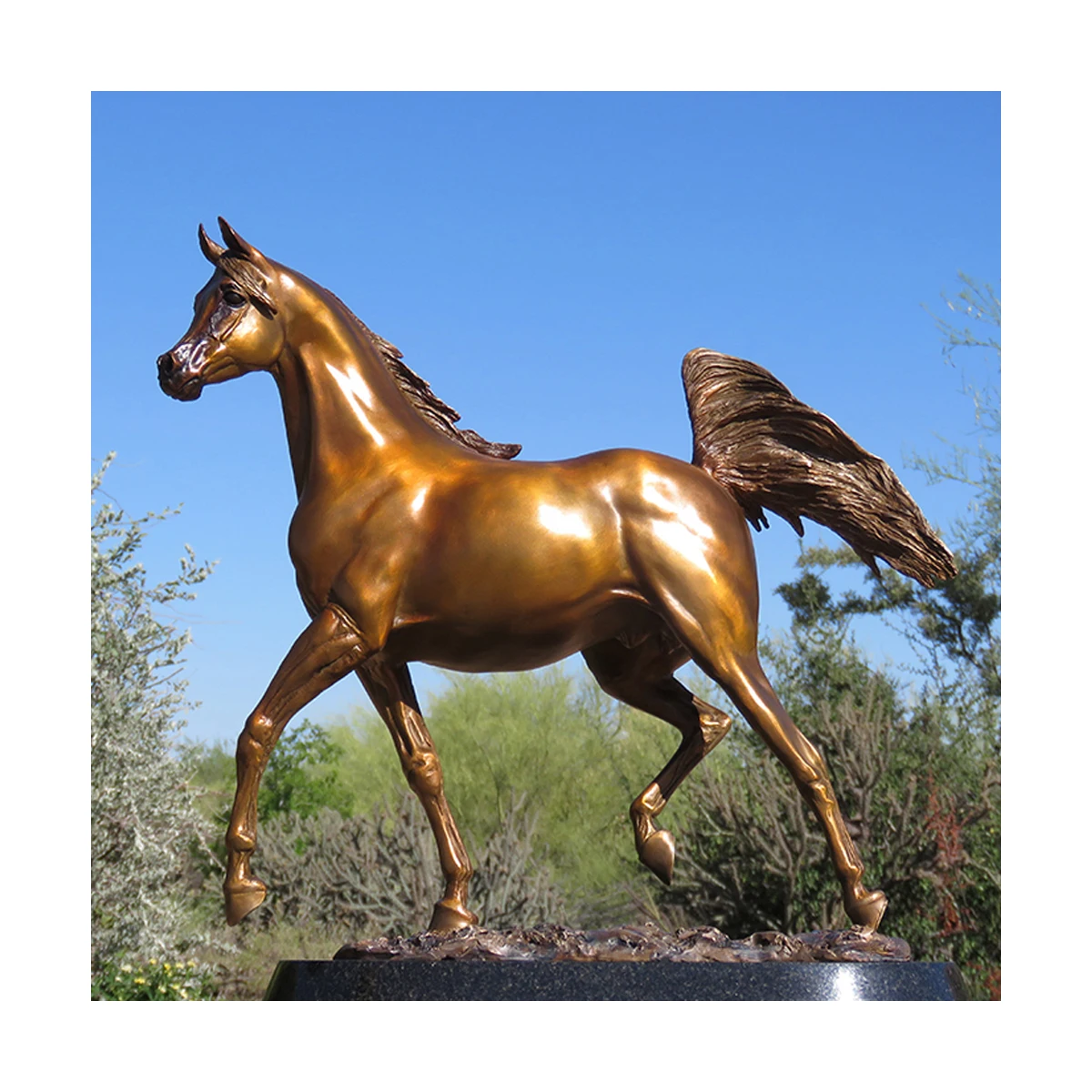 Customized Outdoor Garden Decoration Metal Jump Bronze Horse Sculptures for Sale