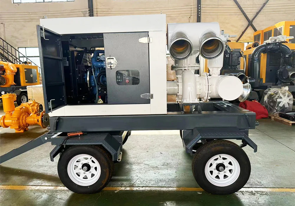Large displacement pipeline dredging high vacuum auxiliary cast iron self-priming pump