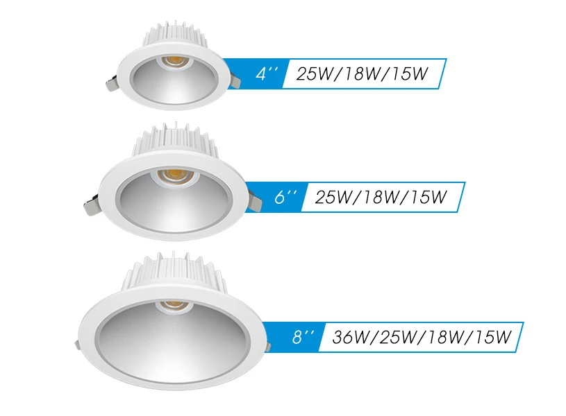 High Quality Indoor Energy Saving Led Round Ceiling 15w 18w 25w 36w Commercial Downlights