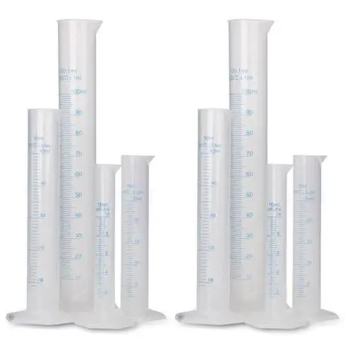 Laboratory Supply Plastic Graduated Hexagonal Base Measuring Cylinder With Spout
