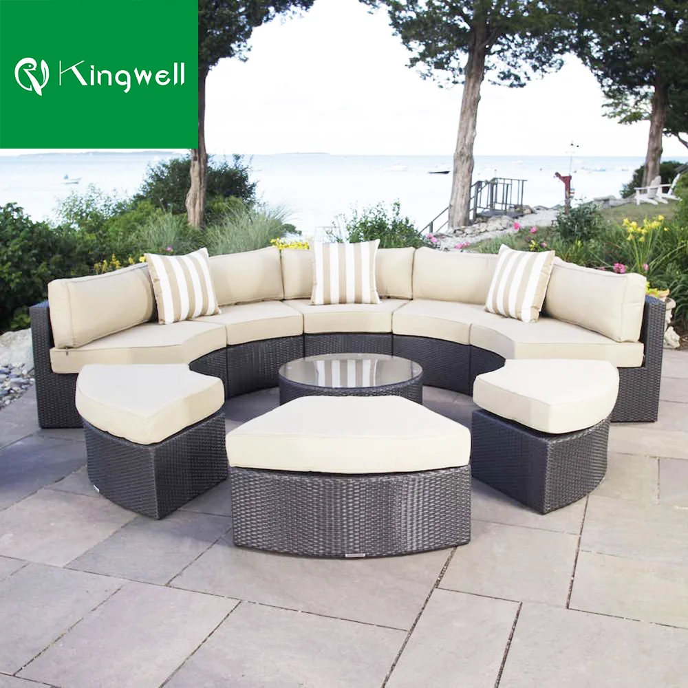 Resin rattan daybed outdoor furniture cabana sunbed chaise lounger with canopy