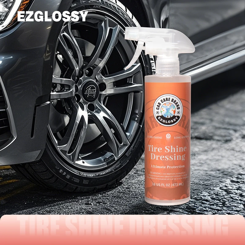 Tire Shine High gloss car tyre black dressing coating gloss tire polish spray car care products