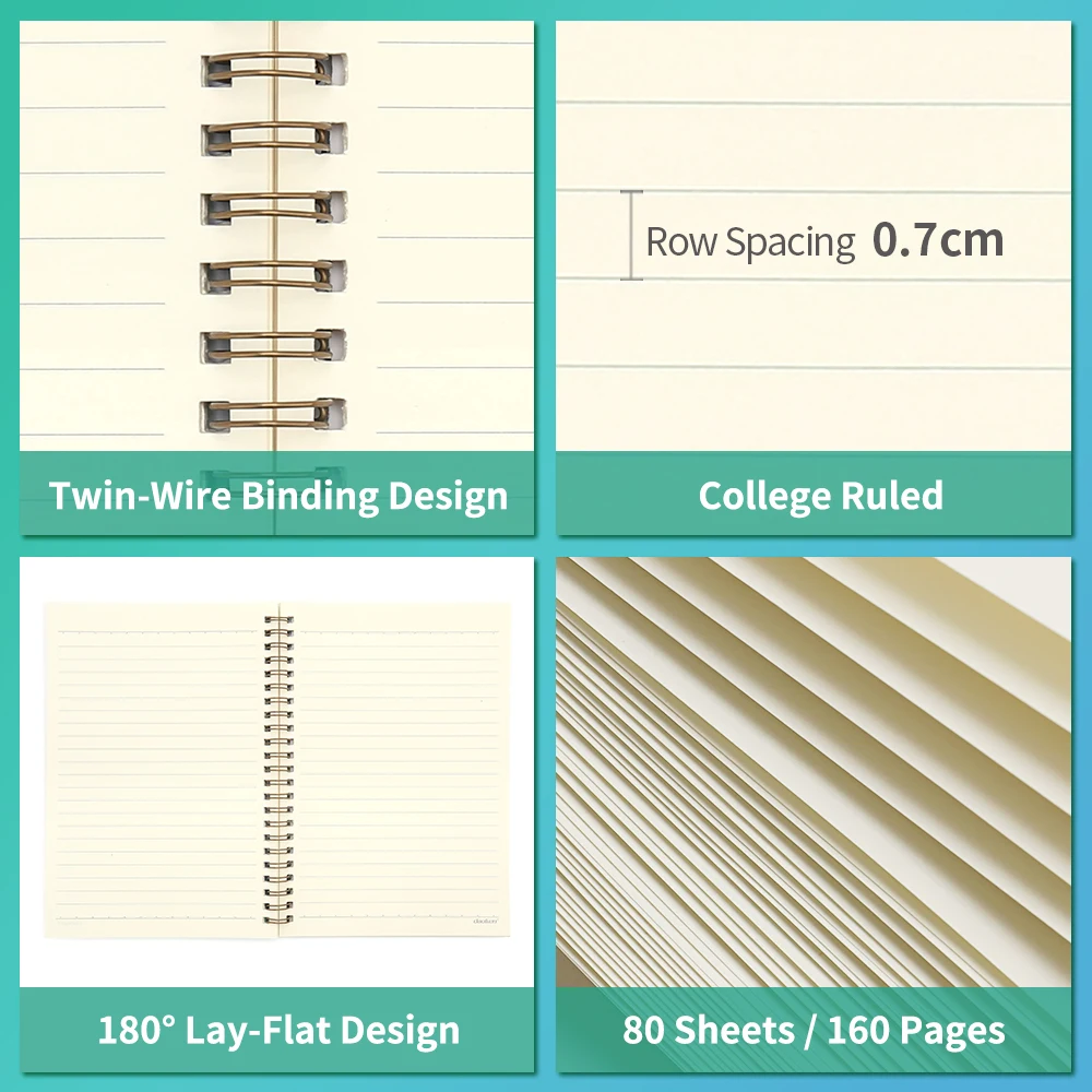 Premium dotted notebook planner custom printing, marble texture gold foil cover a4 b5 a5 a6