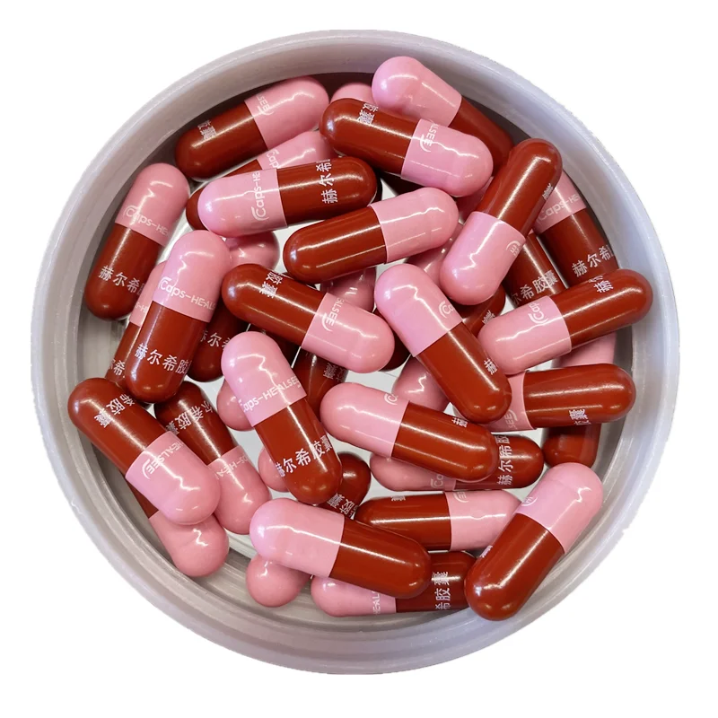 Healsee  Customize Printed Size 000 00EL 00 0 1 2 3 4 HPMC Separated Clear Hard Empty Vegetarian Vegan Capsules