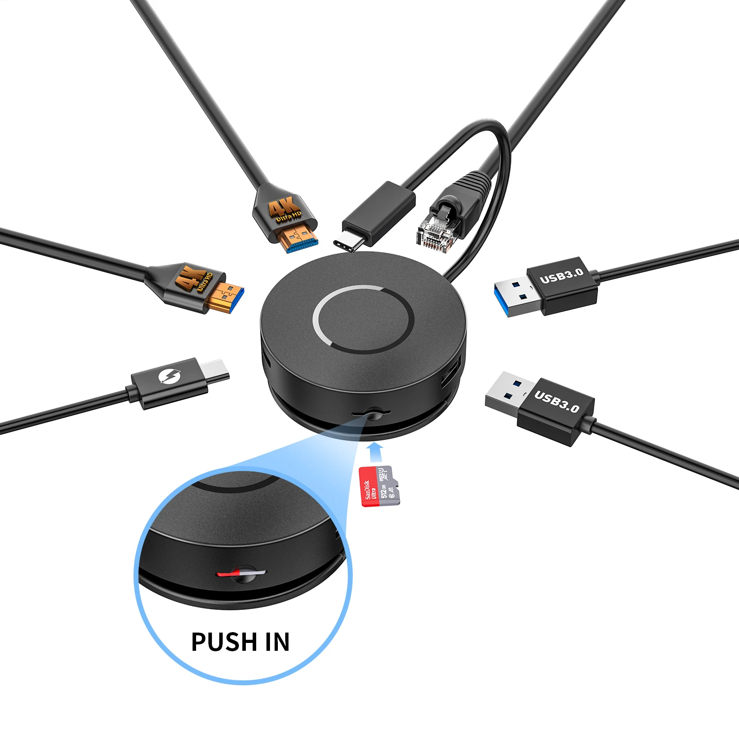 Двойная док-станция с разъемами usb c и 1000 мбит/с для Windows пк Mac