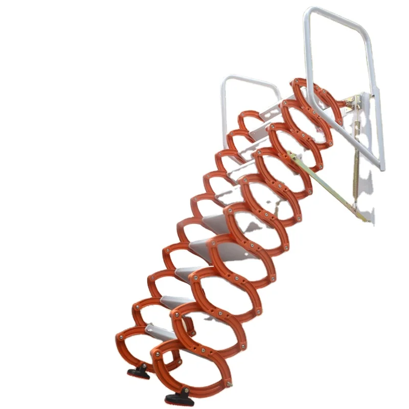 High Quality Telescopic Electric Attic Ladder Staircases For Small Spaces telescopic retractable step ladder