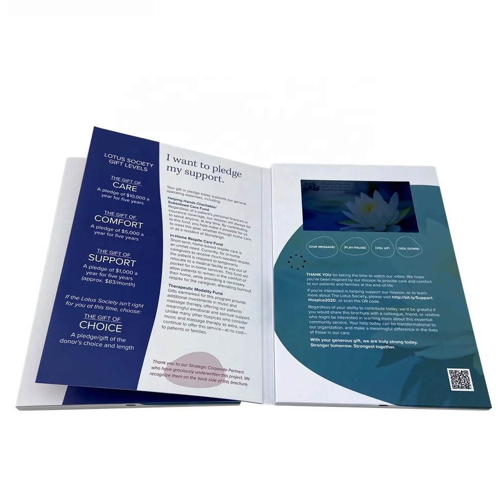 Производитель Шэньчжэнь видео брошюры для рекламного плеера с ЖК-дисплеем 5,0 дюйма