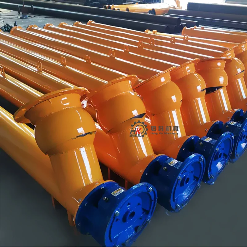 Customized U-shaped shaftless stainless steel screw conveyor 219 tubular small twisted dragon horizontal dragon screw conveyor