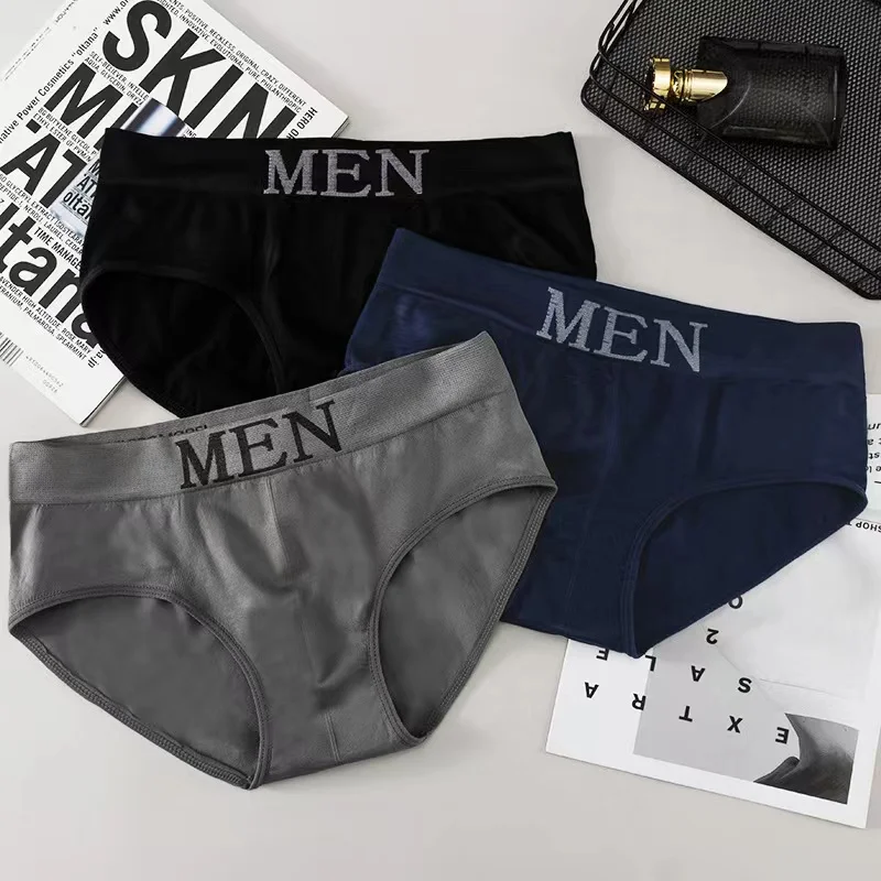 Hot Selling MEN logo wholesale Seamless sexy underwear for men style  briefs