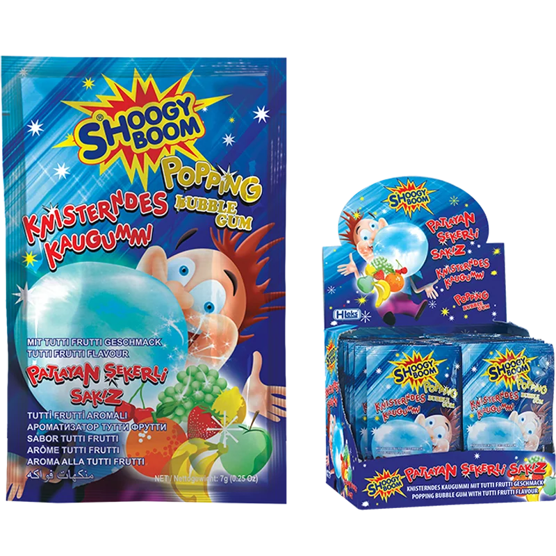 
Best Standard Flavored Popping candy with bubble gum 7g sachet 