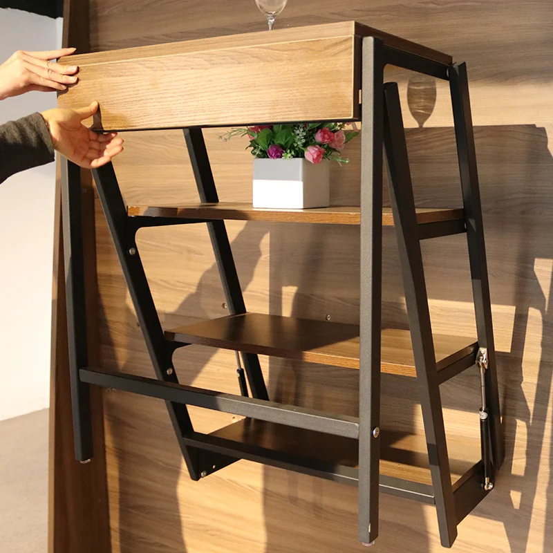 Обеденный стол простой дизайн Экономия пространства настенный деревянный складной обеденный стол