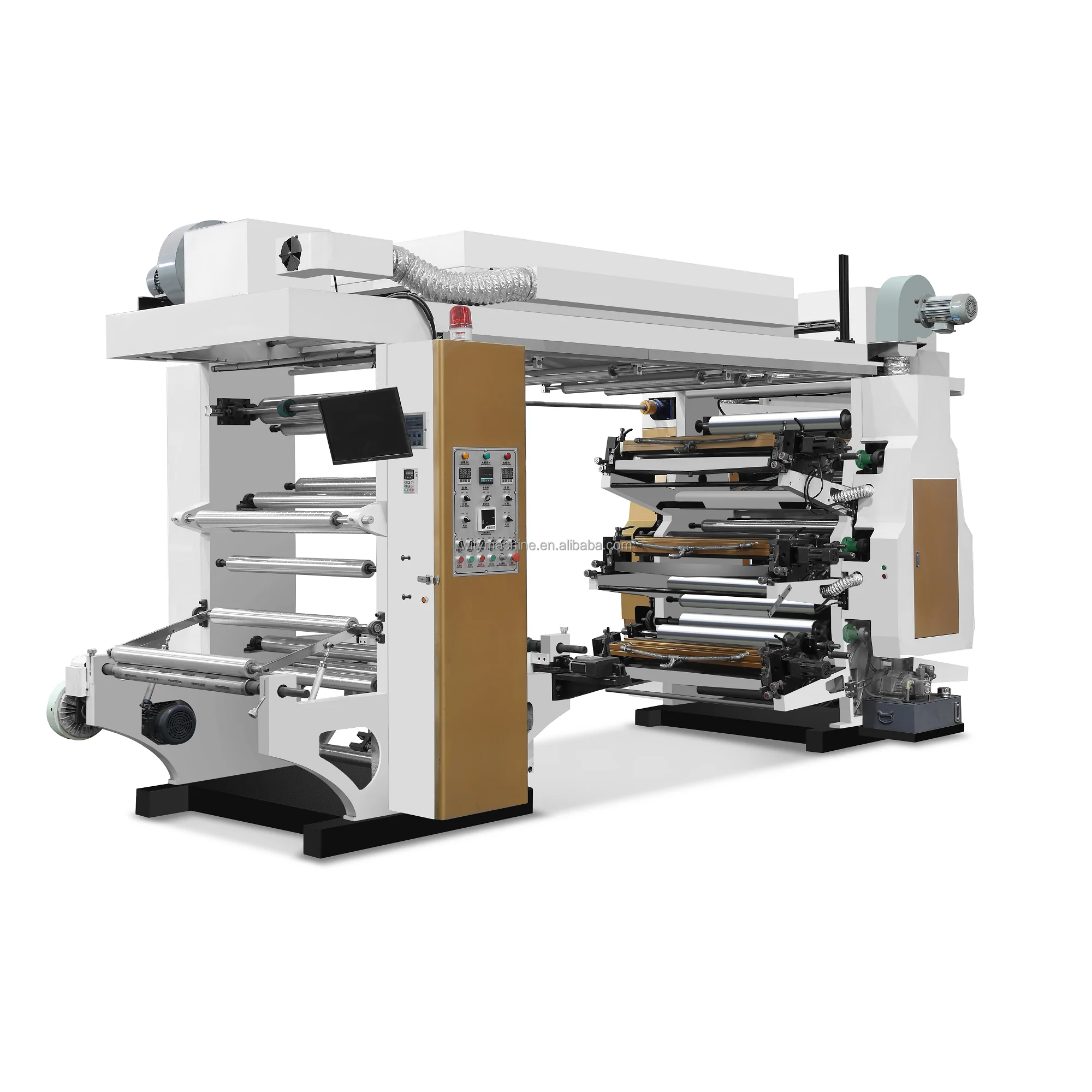 Флексографская печатная машина типа CI, многоцветный флексографический пресс для пленочных этикеток