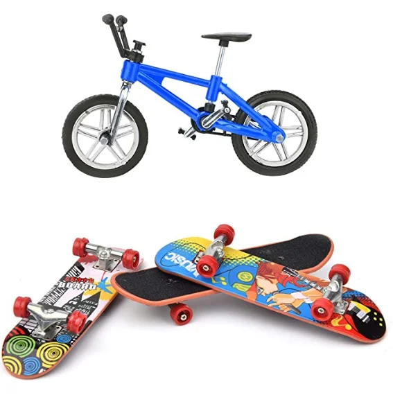 Whole sale mini finger boards kit skateboards bikes swing scooter boards toys set for kids teenager finger toys