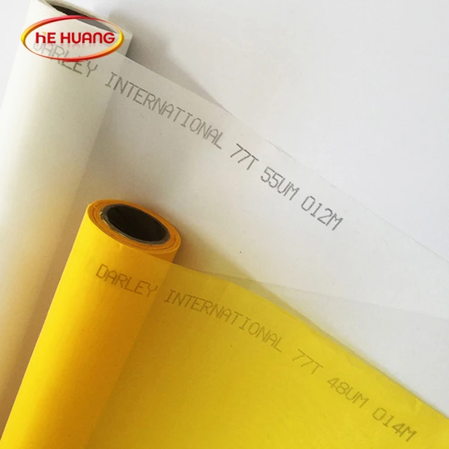 
Chinese Factory White And Yellow 420 Mesh Polyester Screen Printing Mesh Monofilament 