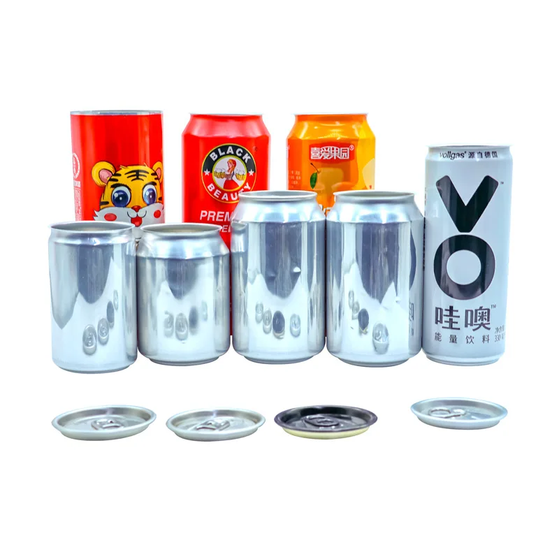 Empty printed Aluminum metal Can 330ml 250ml 355ml 500ml standard sleek cans With Eoe Lid For soda drink Beverage Beer Packaging