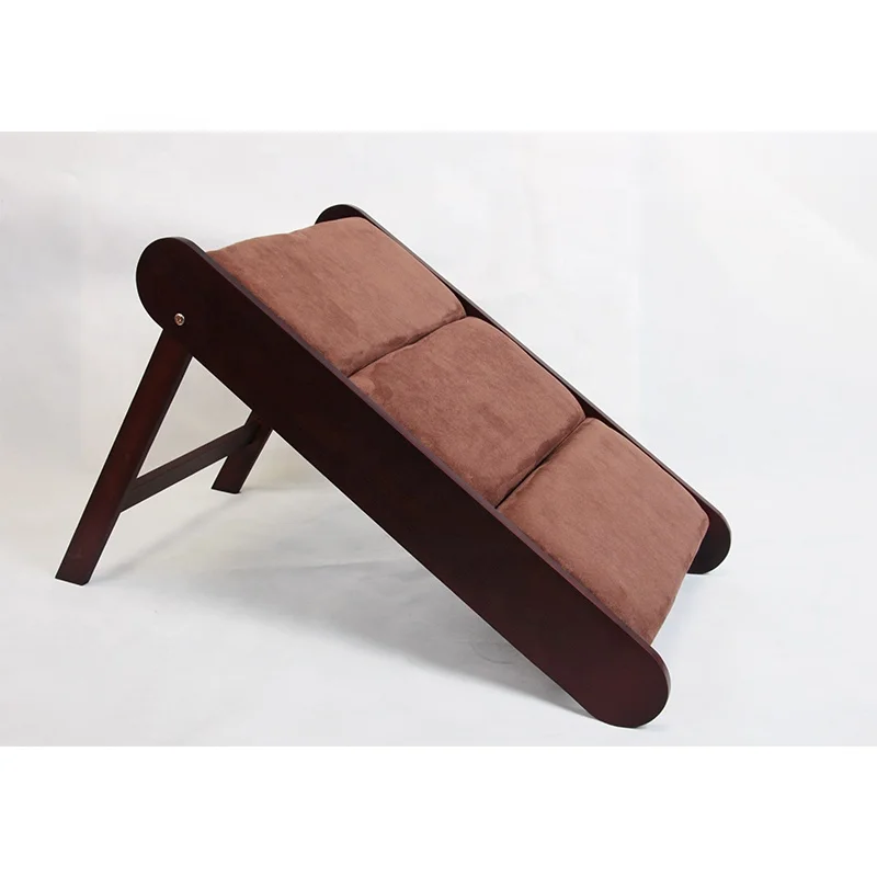 SenGong Wood Foldable Pet Stairs for Dogs and Cats