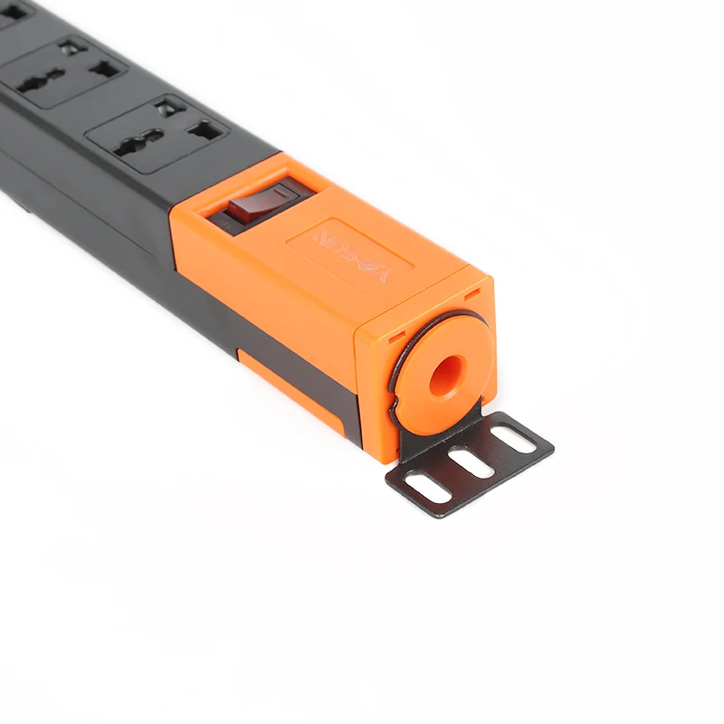 Universal 6 Ways 1U 1.5U Power Distribution Unit PDU with Rotatory Hanging Panel for Server