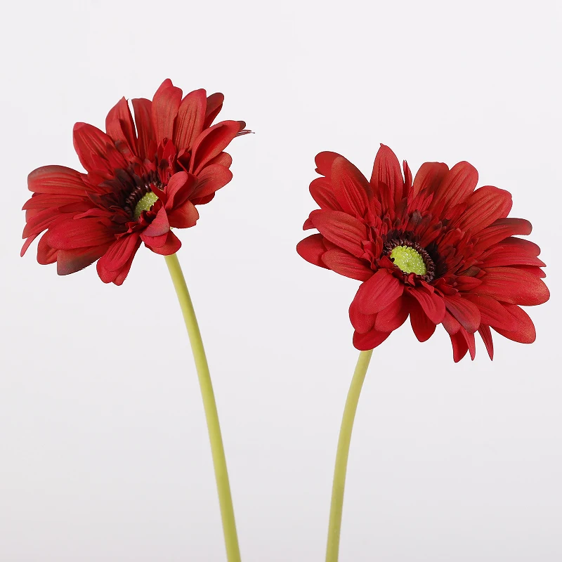Artificial Single Head Gerbera Flower Branch for Wedding Decoration Real Touch Moisturizing Chrysanthemum