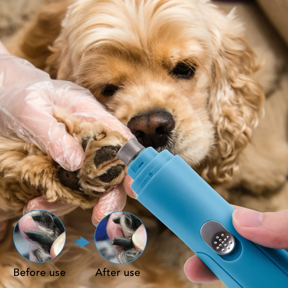 Hot Sell USB Charging Clippers Pet Nail Grinder Wireless Portable Plastic ABS Paw Grinder Safe Pet Cat Dog Nail Clipper SeT