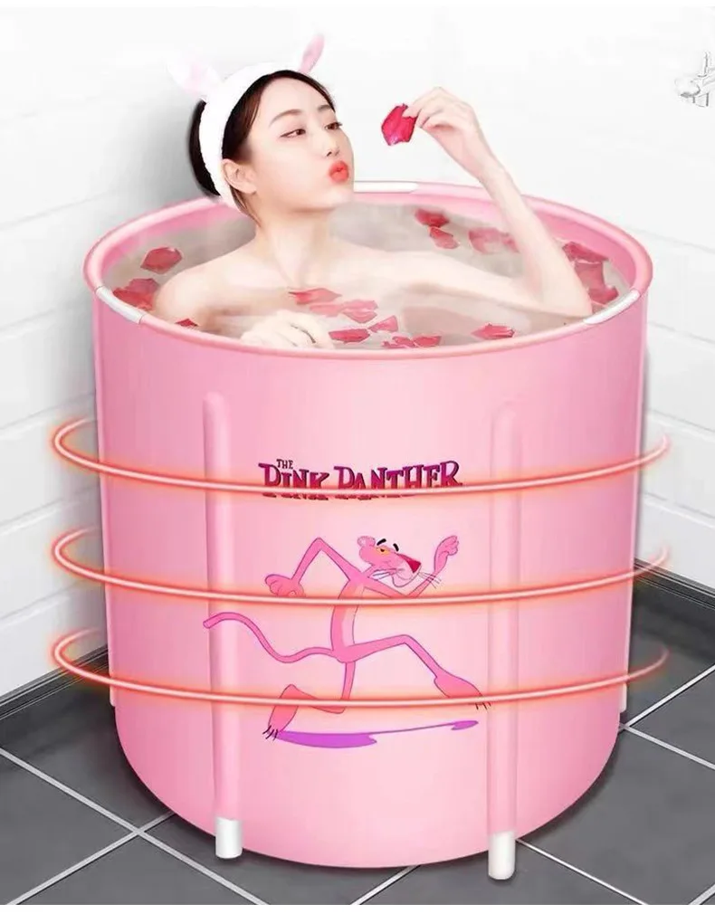 Hot Top Folding Clip Cotton Portable Bathtub Large Size 65*65cm Inflatable Ring Ice Bath
