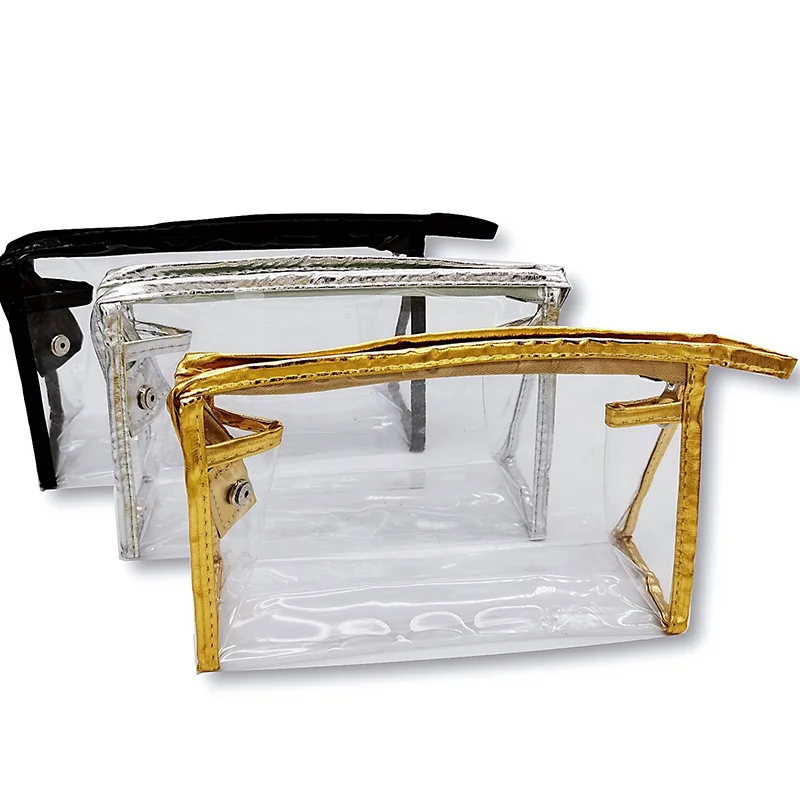 
Fashion Ladies Clear Beauty Bag For Travel Waterproof Cosmetic Bag Pvc Leather Clear Transparent Cosmetic Pouch Clear 
