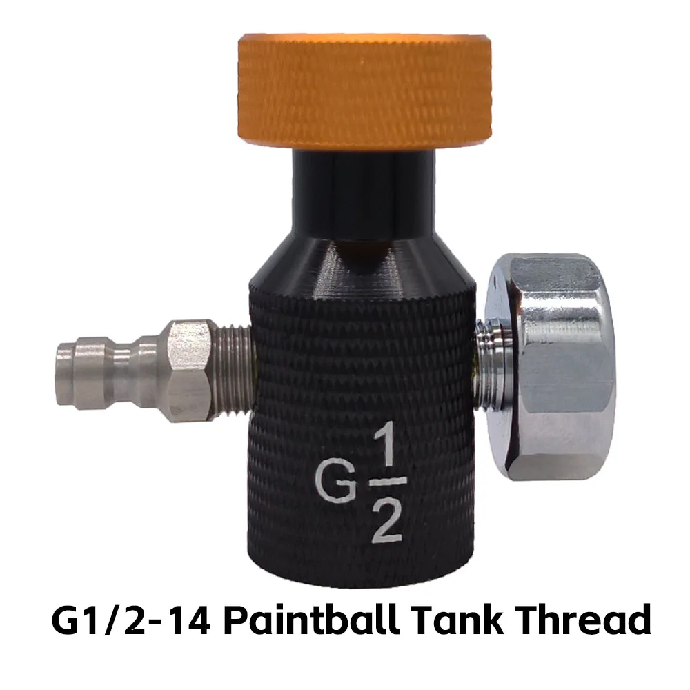 2024 Easy Screw Paintball On/ Off CO2 HPA Fill Adapter G1/2-14 with Double 1/8 NPT