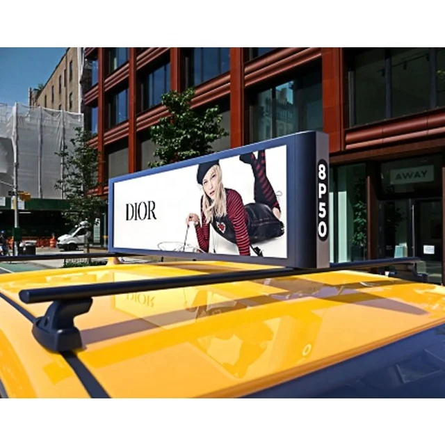 Programmable 3G/4G/WIFI Waterproof  Sign Message LED Screen Car Advertising Taxi Roof Taxi Top LED Display Screen