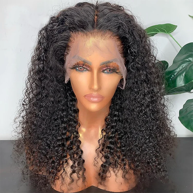 Необработанные Бразильские 13х4 афро кудрявые вьющиеся человеческие волосы парики для черных женщин оптовая продажа необработанные девственные монгольские кружевные фронтальные парики