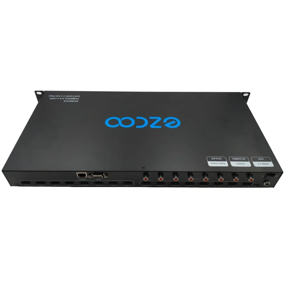 4K HD-MI Matrix 8X8 with Coaxial audio output support 4K60Hz 4:4:4 HDR and D-olby Vision down scaling output