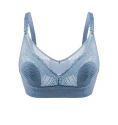 Summer Ultra-Thin Maternity Nursing Bra Rabbit Ears Crystal Cup Breathable Detachable Shoulder Straps Breastfeeding Underwear