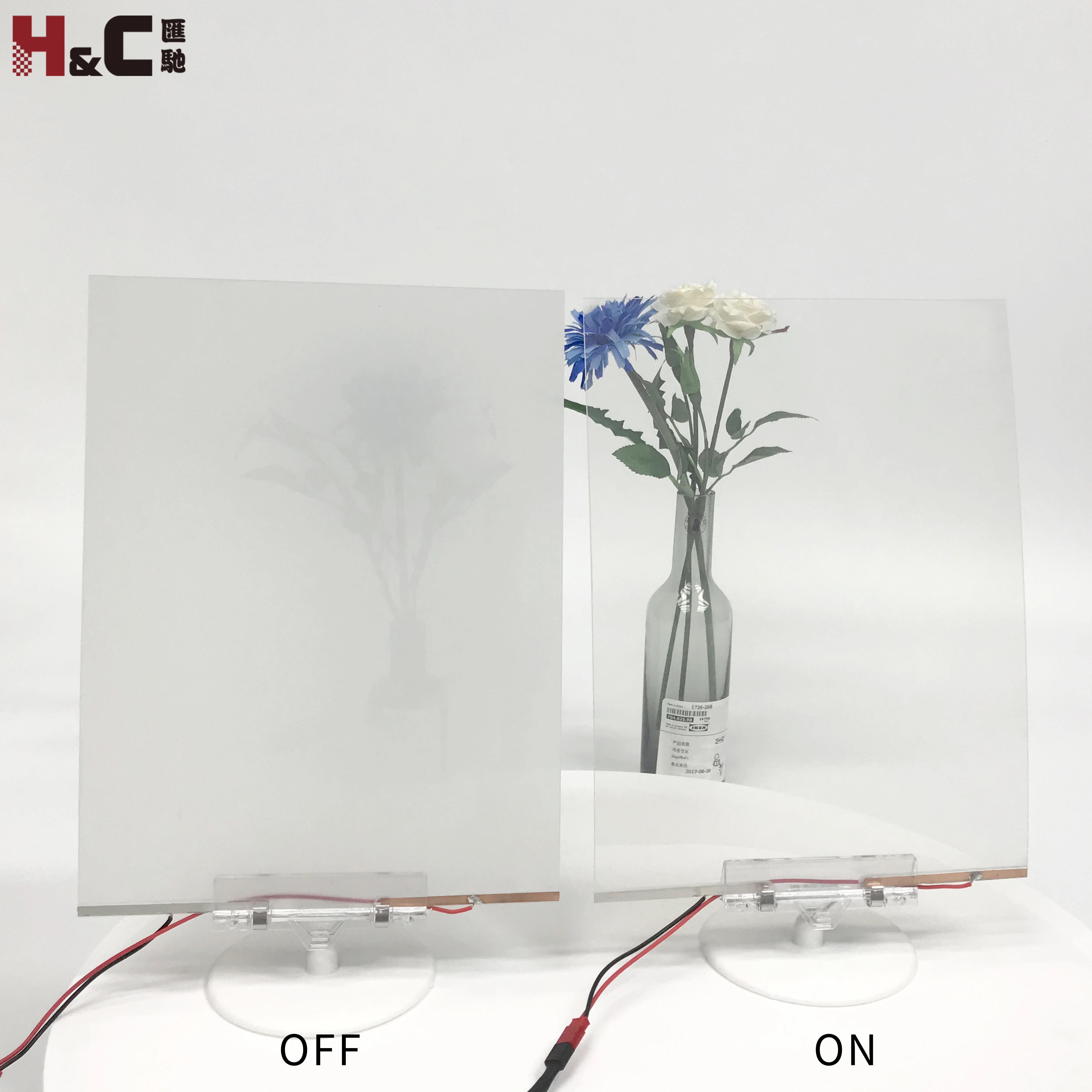 Extra PDLC Clear Self Adhesive Smart Glass Window Film For Office Building