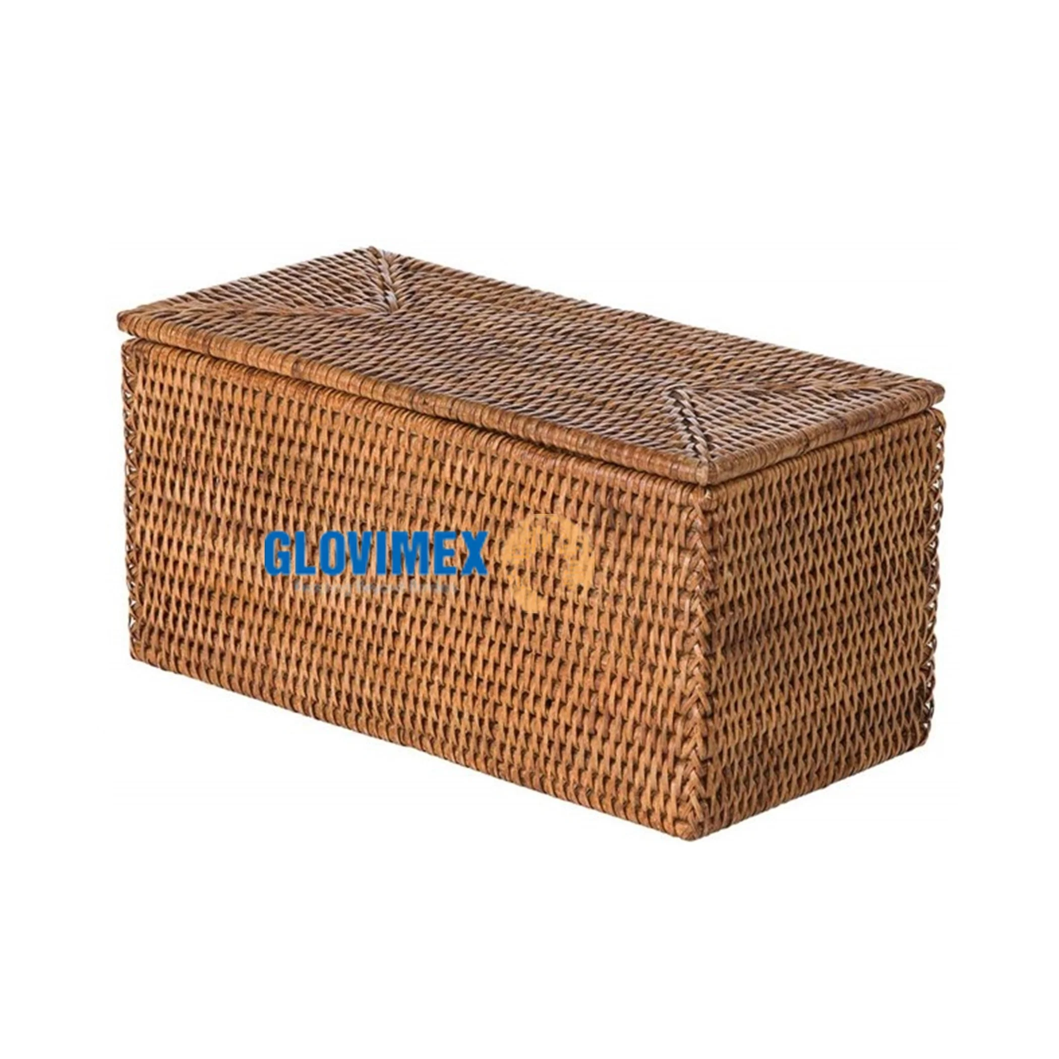 Decorative Rattan Wicker Basket For Bathroom Bedroom Living Room Handwoven Natural From Vietnam