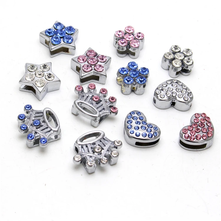 Wholesale Multicolor Personalized Pattern DIY Name Rhinestone Slide Letter PU Dog Collar
