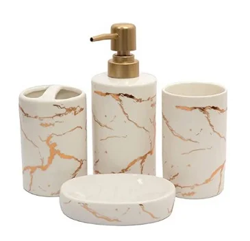 Набор для ванной из смолы 4 ванная комната комплект роскошные зубная щетка держатель мыла дозатор жидкого или в зеркало изготовленный на заказ комнаты набор ba