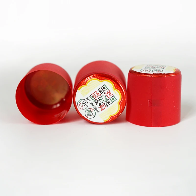 Customizable QR Code Sticker with Verification System for Wine Liquor Bottles Shrink Wrap Capsules Tear Off Seal Heat Shrink Cap