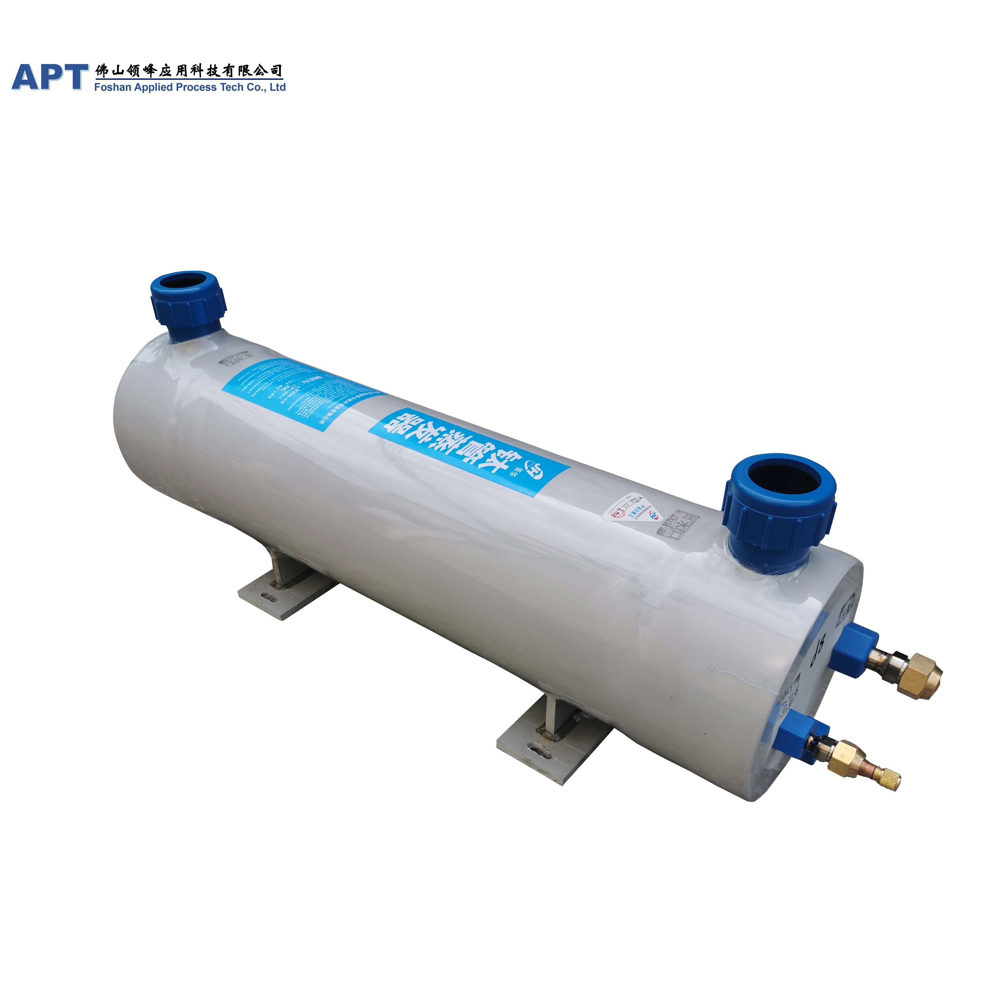 
Shell and tube heat exchanger evaporator and condenser for mariculture 8HP 