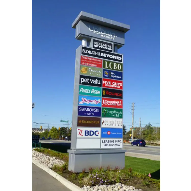 Custom Company Outdoor Gas Station Led Pylon Sign Advertising Totem Sign Manufacturer