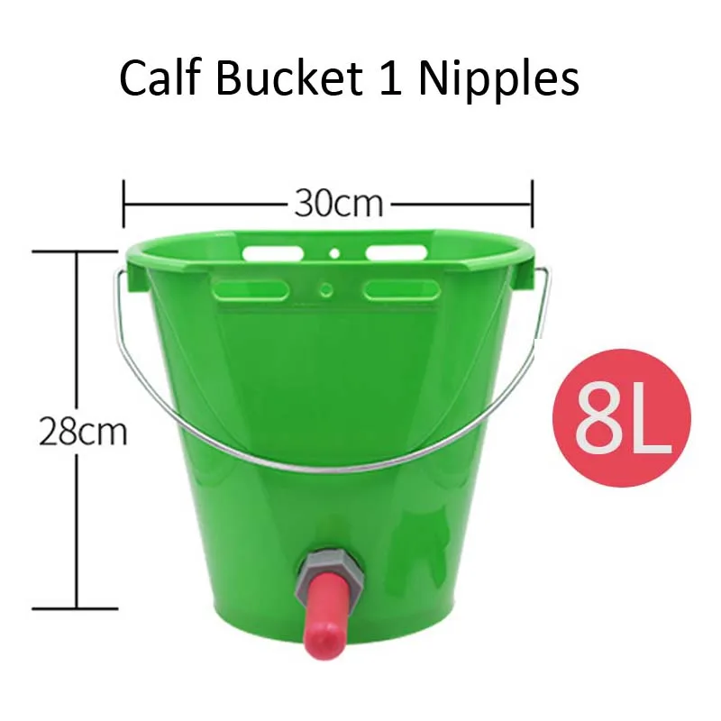 animal milk feeder bucket 8L feeding bucket lamb calf nipple milk feeder with 3 teats