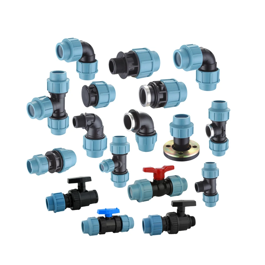 plumbing fittings PE Tube Connector Joint Pipe Fittings for water supply PN16 PP Compression fittings