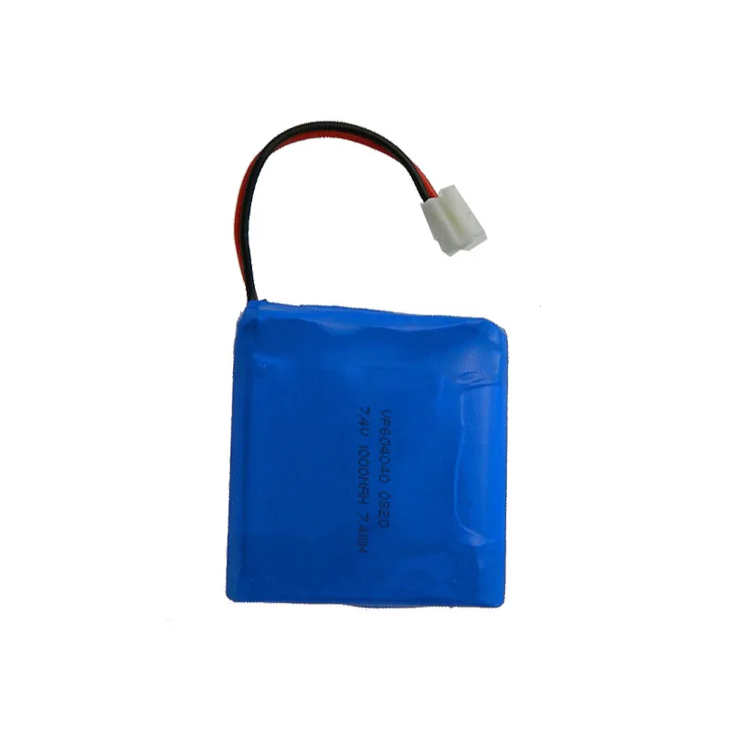 604040 7.4V 1000mAH Rechargeable Lithium Polymer Battery with BMS for Sensor