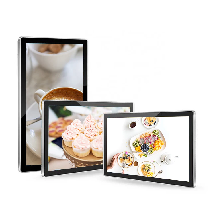 32 43 49 55inch Super thin restaurant wall mount digital signage android lcd advertising display screen digital menu board