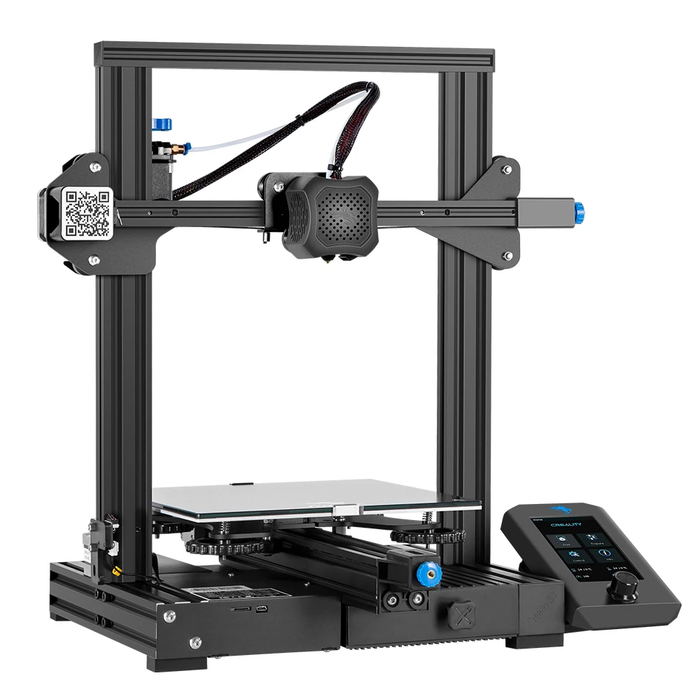 Металлический 3D-принтер Ender-3 V2 Kit полностью Металлическая Встроенная конструкция Бесшумная материнская плата новый пользовательский дисплей трафаретная печать 3d принтер